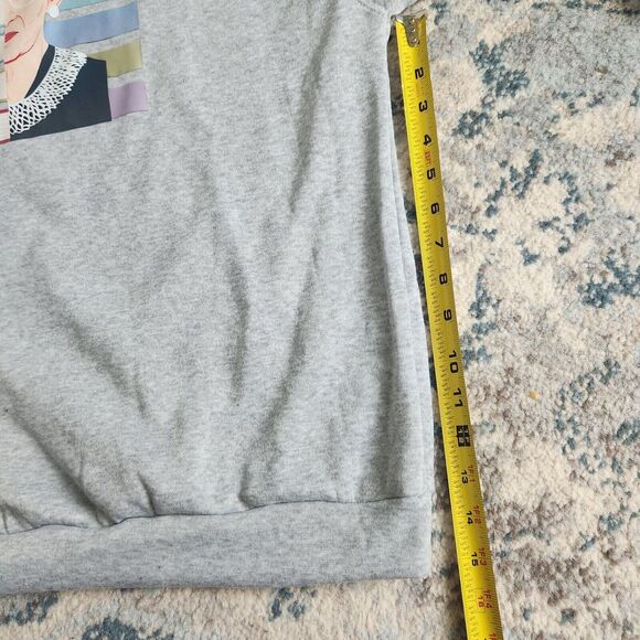 Ruth Bader Ginsburg Sweatshirt Gray Large Girl With A Book Feminist Gift NWT RBG - Picture 8 of 9